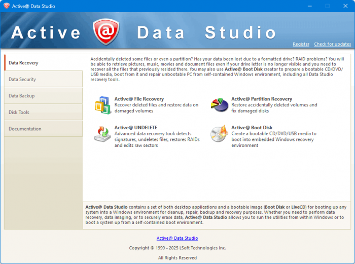 Active Data Studio Windows V25.1.7 Powerful Set Of Data Recovery And Security Package Active Data Studio 25 Full Version
