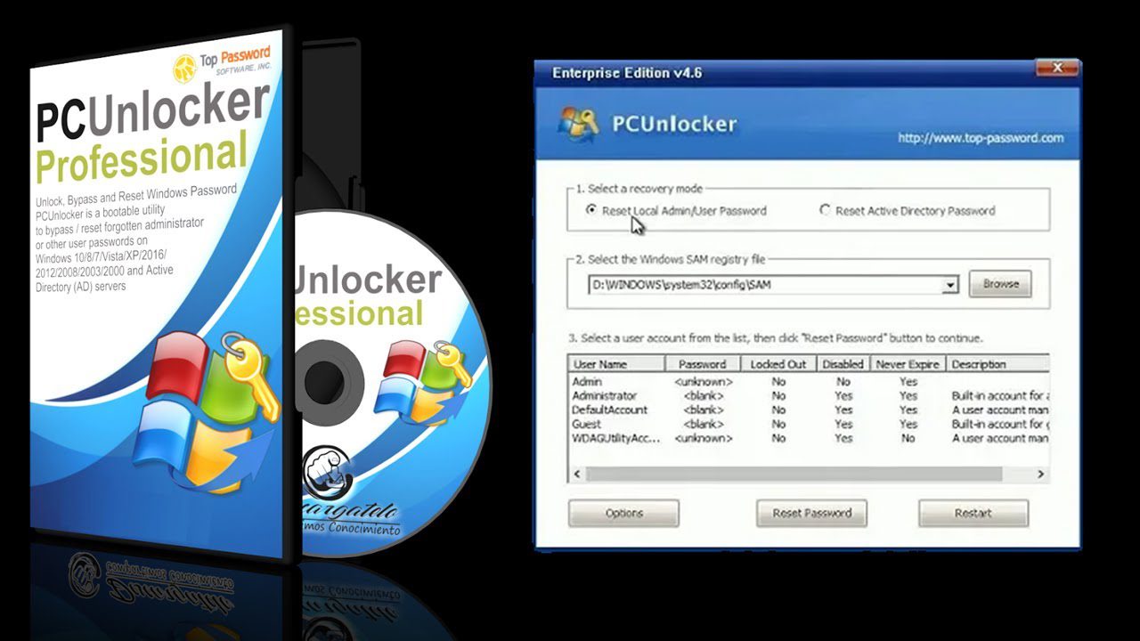 Pcunlocker Enterprise 2025 For Windows V6.0 Best Legacy Bios &Amp; Uefi, Reset Local &Amp; Admin Passwords Pcunlocker For Windows Free Download Full Version