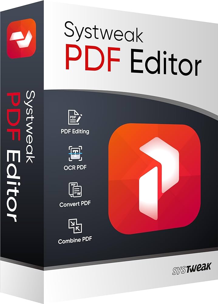 Systweak Pdf Editor For Windows V1.0.0.6855 Best Tool To Edit Your Pdf Files Systweak Pdf Editor Software Interface With Editing Tools And Options.