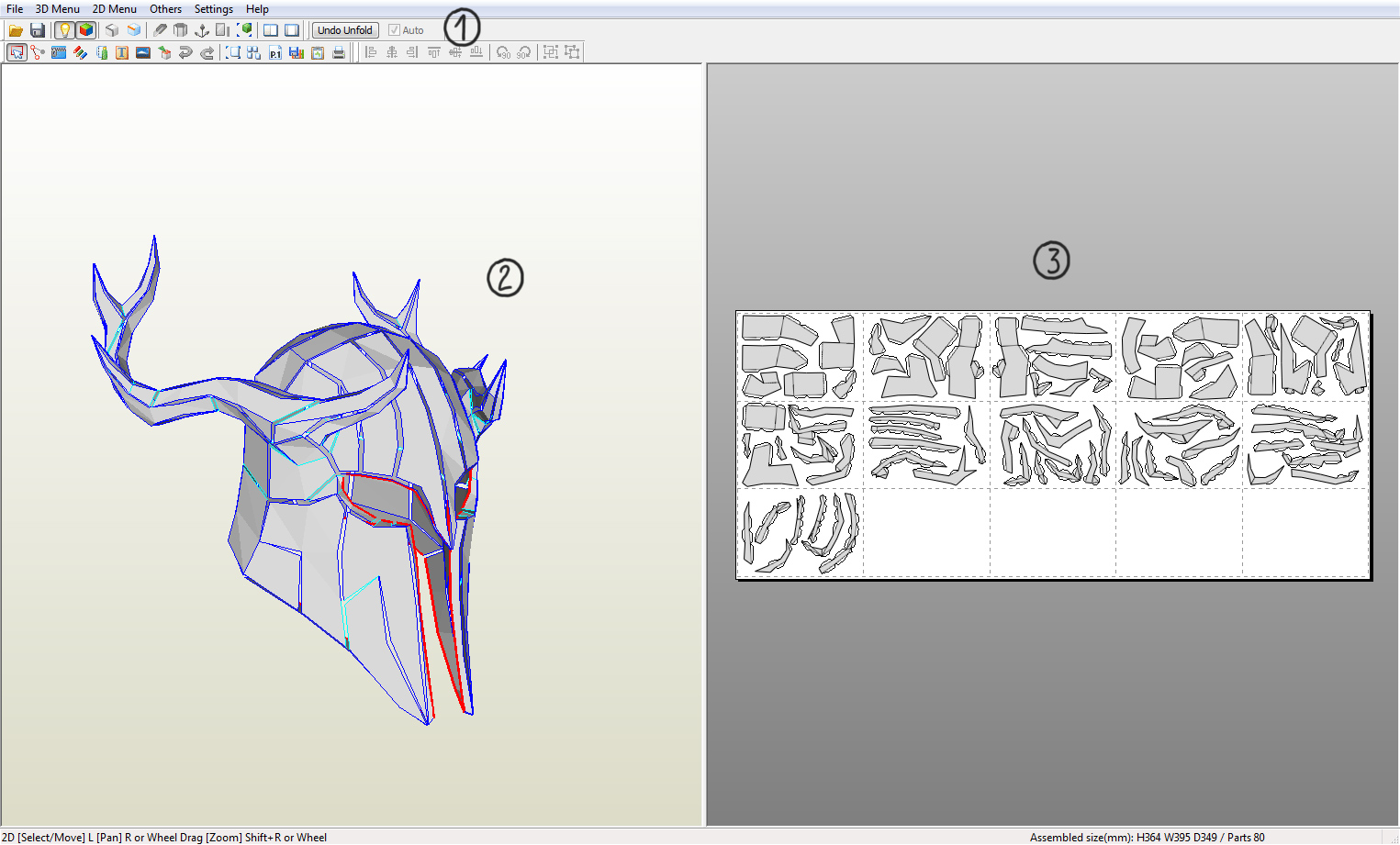 Pepakura Designer 6 For Windows V6.0.3 Best Papercraft And Printable Paper Models Maker Software Pepakura Designer Software Free Download