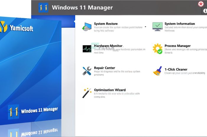 Yamicsoft Windows 11 Manager V2.1.4 Help To Optimize, Tweak, Repair And Clean Up Windows
