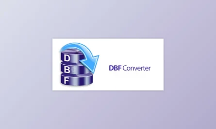 Logo For Dbf Converter Showcasing A Blue Database Icon With The Letters &Quot;D,&Quot; &Quot;B,&Quot; And &Quot;F&Quot; On Stacked Disks, And A Blue Arrow Curving Over Them. The Text &Quot;Dbf Converter&Quot; Is On The Right In Blue, Highlighting Its Role In Converting Dbf Files To Csv. The Background Features A Gradient Of Light Gray To Purple.