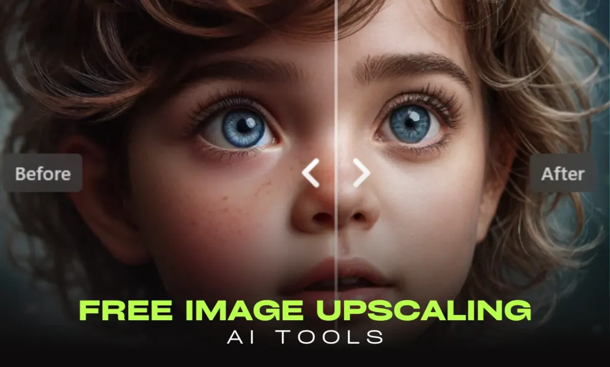 Ai Photo Upscaler 2025 V1.0.1 Best Image, Photo Upscale, Enlarge &Amp; Enhance Your Photos A Split Image Of A Child'S Face Illustrates Photo Quality Enhancement, With The Left Side Blurry And Labeled &Quot;Before,&Quot; While The Right Side Is Crisp With &Quot;After.&Quot; Text Reads, &Quot;Free Ai Photo Upscaler Tools Enhance Photos.