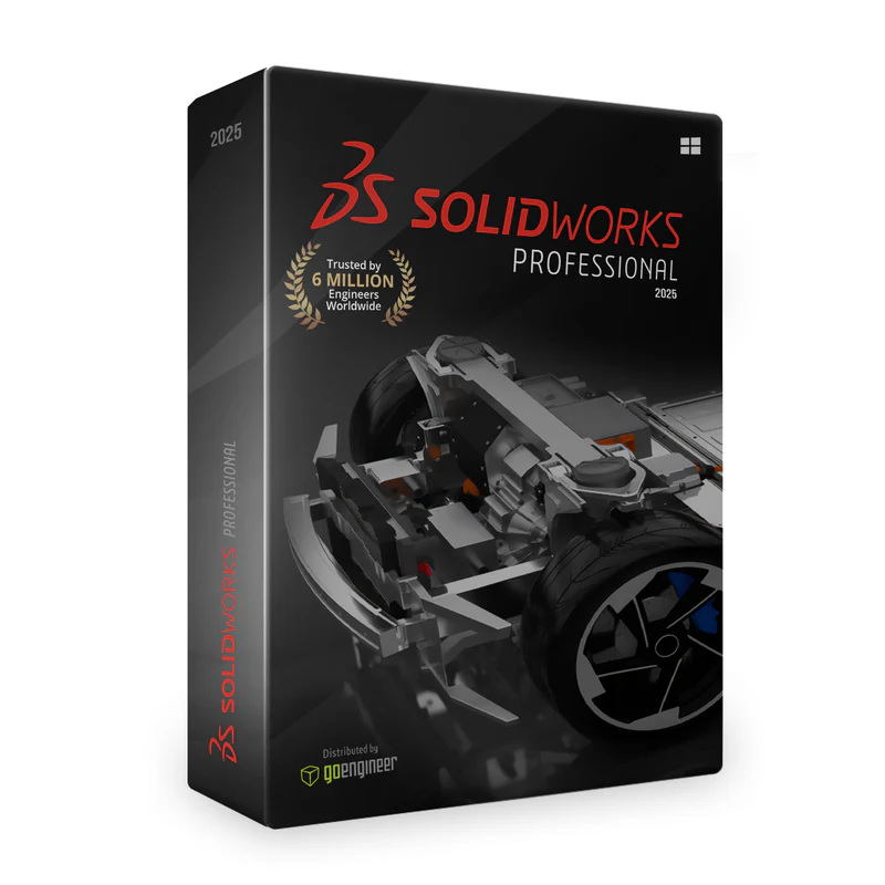 Solidworks Premium 2025 Sp1.1 Best 2D,3D Cad Design Software Solidworks Premium 2025 Software Box. The Cover Showcases A 3D Model Of Mechanical Parts, Including A Wheel And Chassis. Text Highlights &Quot;Trusted By 6 Million Engineers Worldwide.&Quot; Distributed By Openengineer.