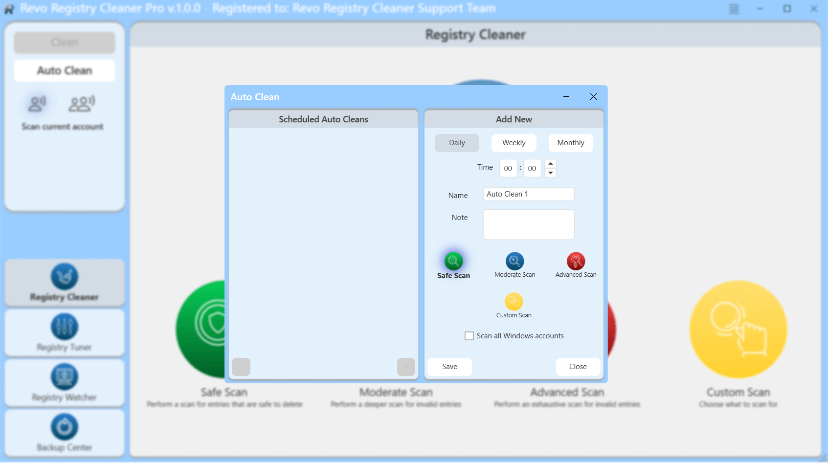 Revo Registry Cleaner Pro V1.3.5 Will Help To Clean, Tune And Optimize Your Registry Revo Registry Cleaner Pro Automation And Updates 1