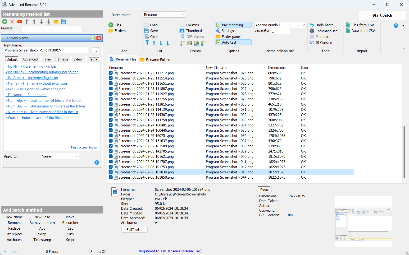 Advanced Renamer 4 For Windows V4.09 Best Batch File Renaming Utility For Windows Advanced Renamer 4 For Windows Full Version