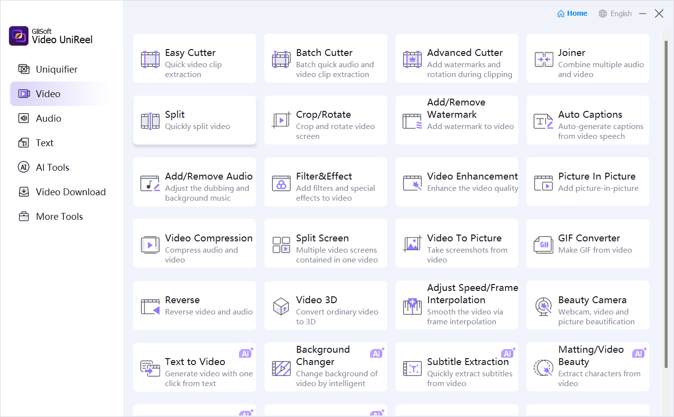 Gilisoft Video Unireel V18.7.0 Batch Recreate And Monetize Video With Intelligent Video And Audio Mashups, Filter Software Gilisoft Video Unireel Full Version 1