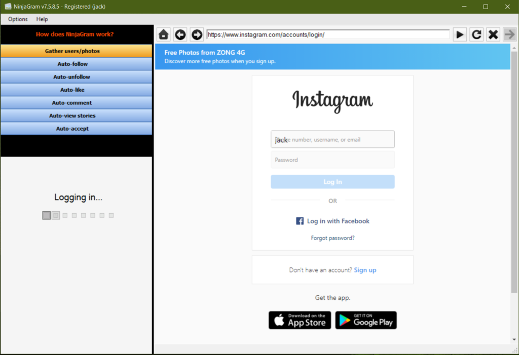 Ninjagram Instagram For Windows 7.9.2.7 Best Instagram Automation Software Full Version Ninjagram Instagram Software Free Download