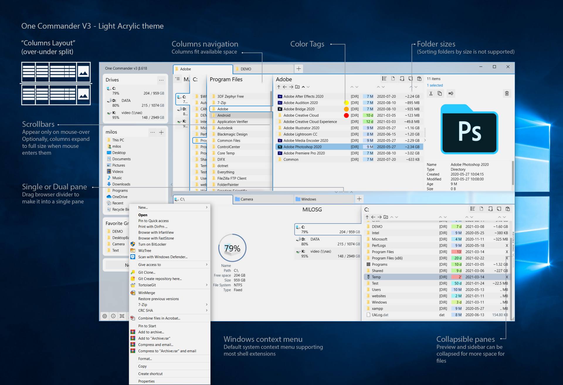 Onecommander Pro 4 For Windows V3.95.10.0 Best Advanced File Manager Software Full Version Onecommander Pro 4 With Keys Full Version
