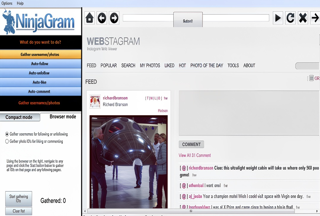 Ninjagram Instagram For Windows 7.9.2.7 Best Instagram Automation Software Full Version Ninjagram Instagram Software With Keys
