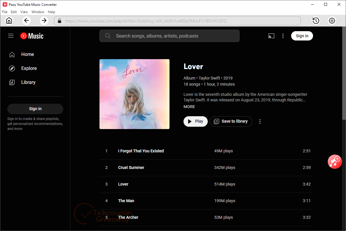 Pazu Youtube Music Converter V1.2.5 Best Youtube Music Video To Mp3 Music Converter Pazu Youtube Music Converter For Windows 1