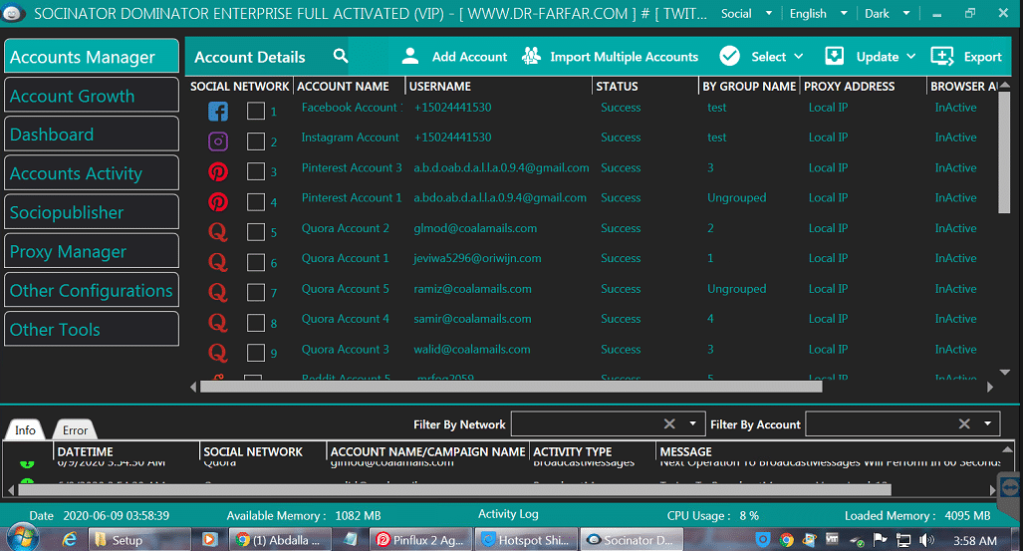 Socinator Dominator Enterprise V1.0.0.170 Best Social Media Automation Software Download Socinator Dominator Enterprise For Windows