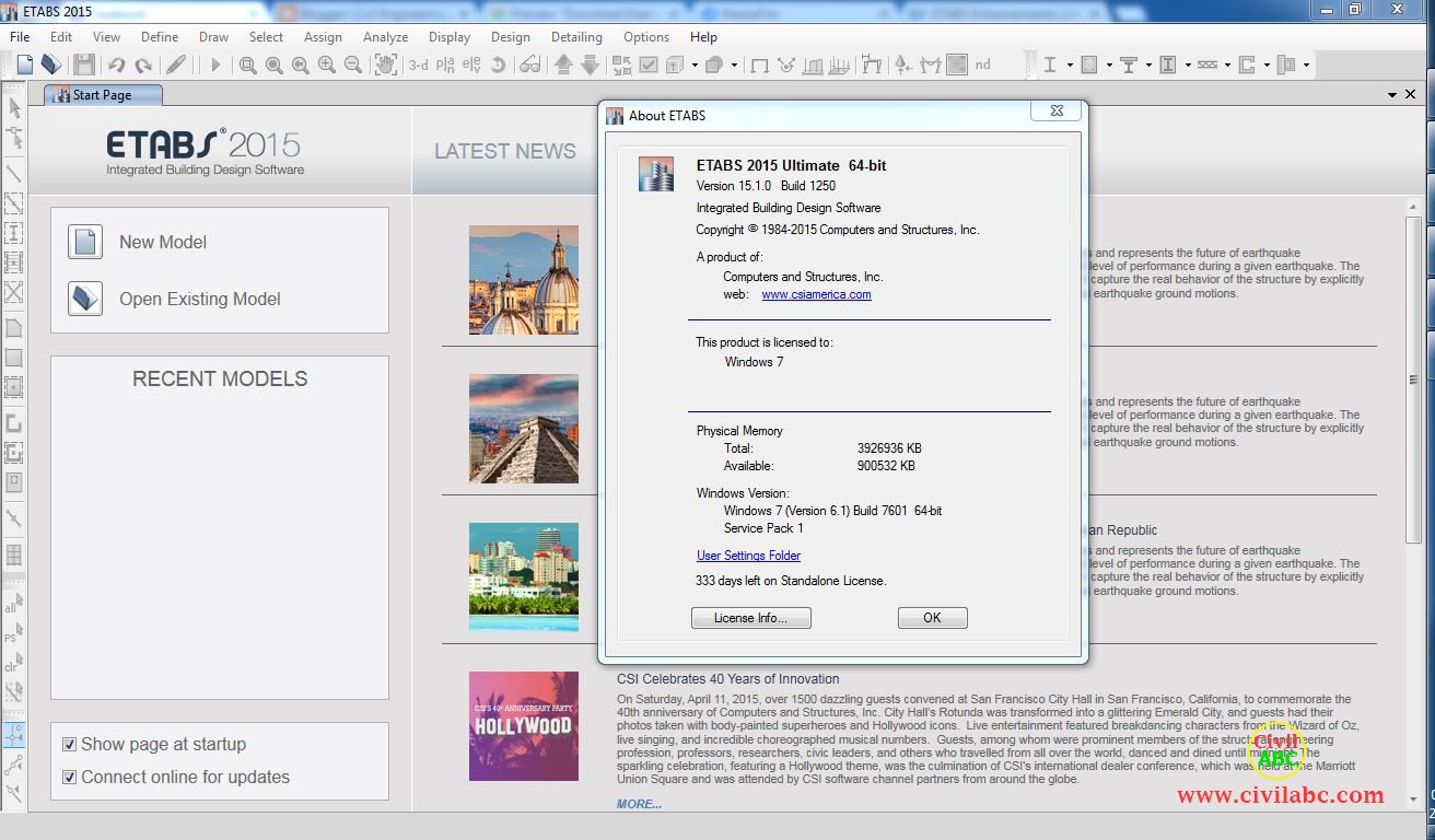 Csi Etabs 2015 Ultimate For Windows V15.2.2 Structural And Earthquake Engineering Software Csi Etabs 2015 Ultimate Full Version