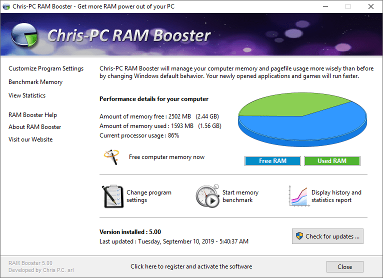 Chris-Pc Ram Booster For Windows V7.25.0225 Boost Memory Efficiency And Get Faster Applications Download Chris-Pc Ram Booster For Windows Free Download 11