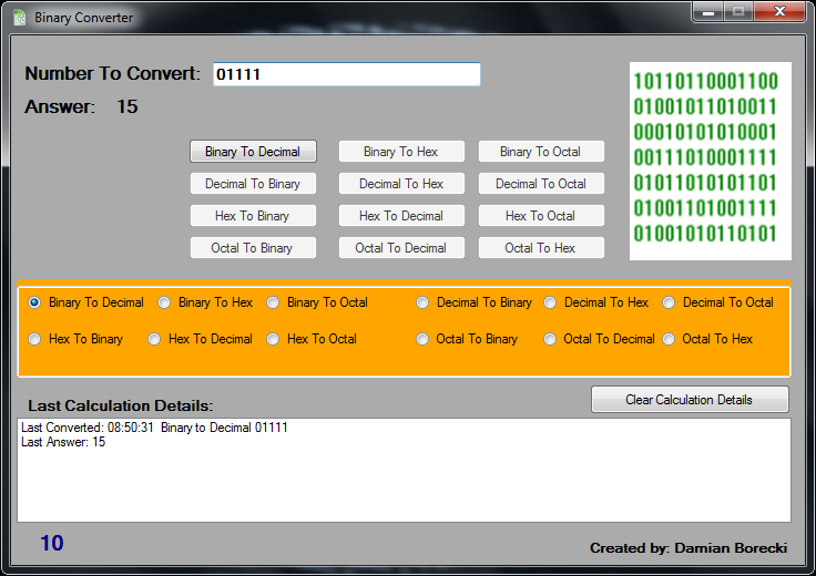 Decimal To Binary Converter For Windows V1.0 Best Number System To Binary Converter Software Decimal To Binary Converter Software Free Download