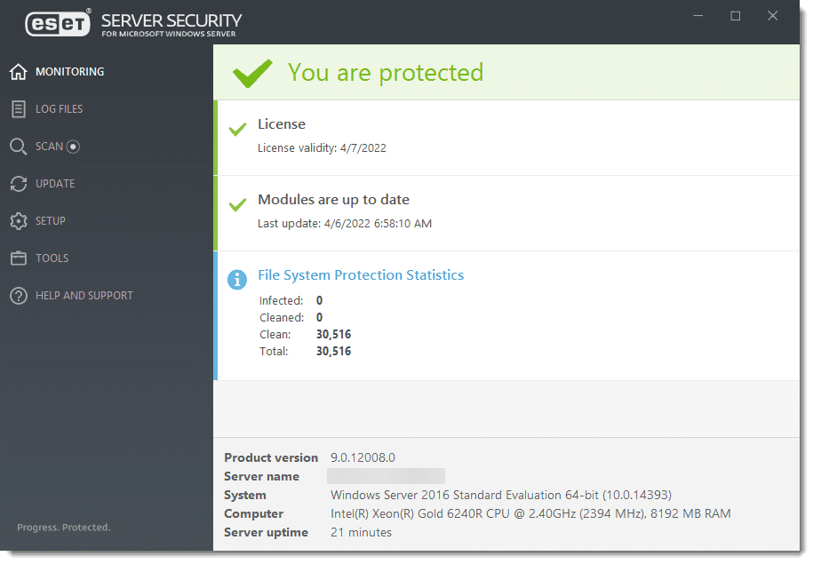 Eset Server Security For Windows V11.1.12005.2 Former Eset File Security For Microsoft Windows Server Eset Server Security Activated With Key