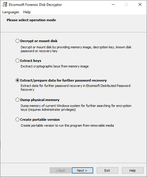 Elcomsoft Forensic Disk Decryptor For Windows V2.18 Best Encrypted Data Recovery Software Elcomsoft Forensic Disk Decryptor Serial Keys
