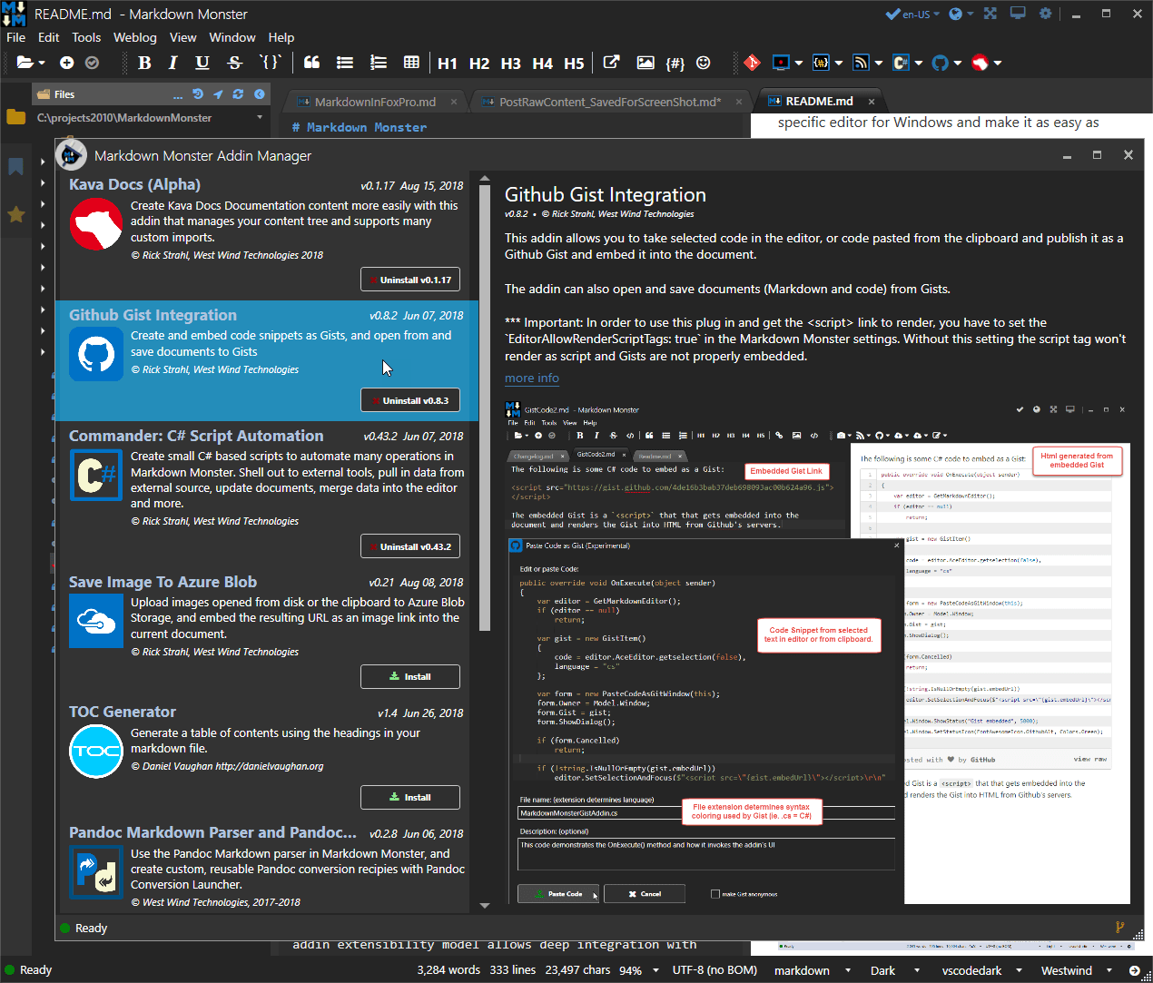 Markdown Monster 3 For Windows V3.6.4 Best Markdown Editor With Syntax Highlighting Software Free Download Markdown Monster