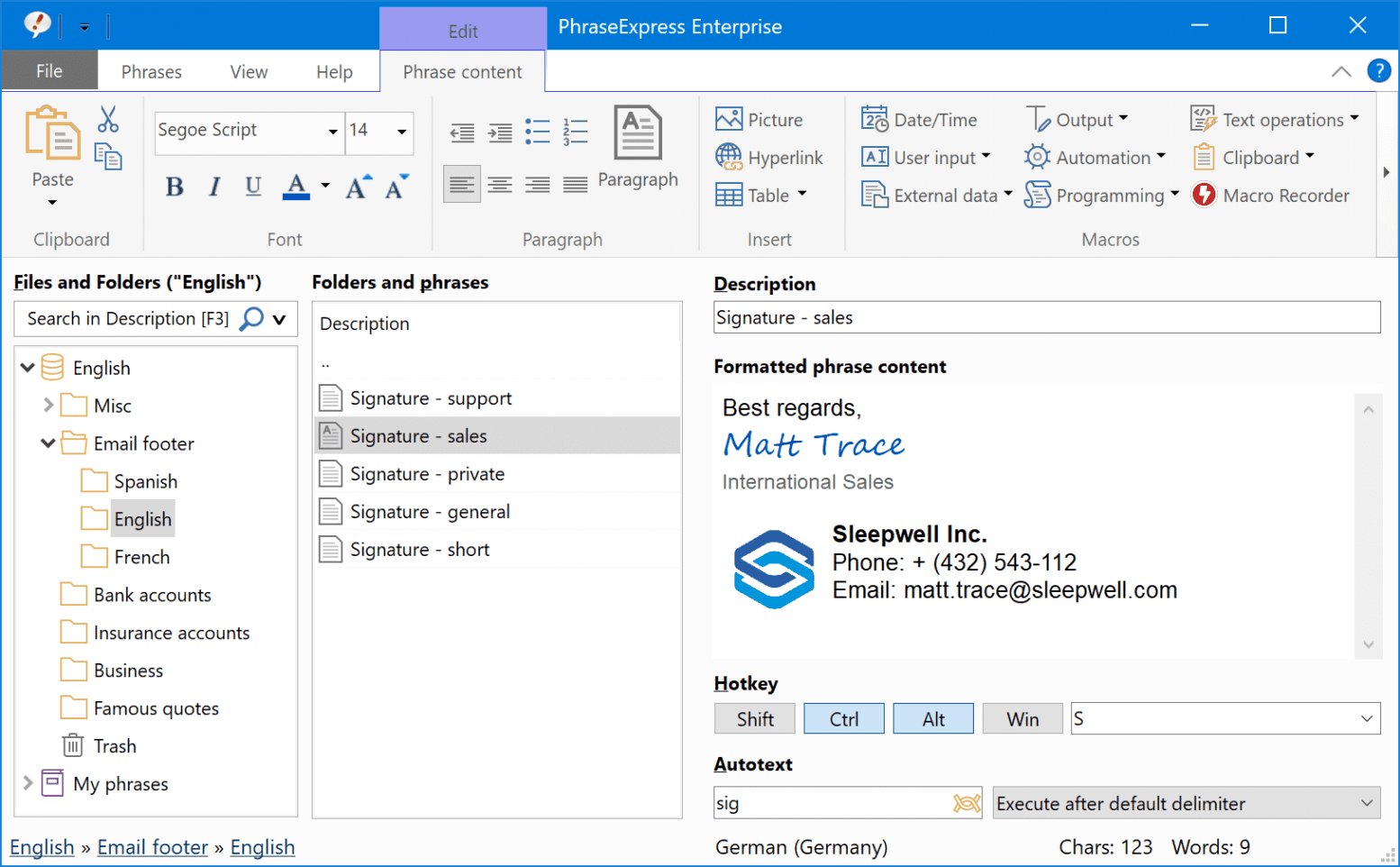 Phraseexpress For Windows V17.0.112 Text Expander And Autotext Software Phraseexpress With Keys And For Windows Free Download