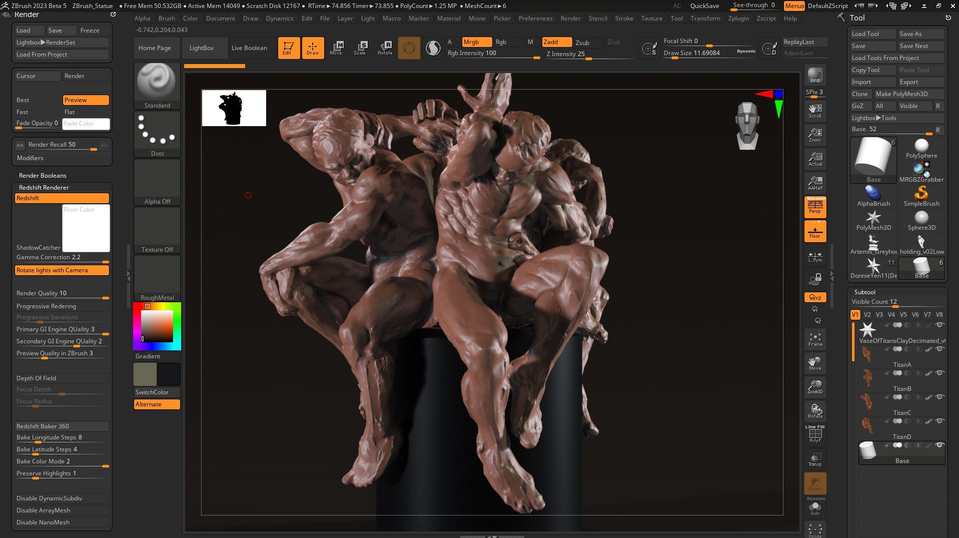 Pixologic Zbrush 2024 Crack V0.1 The Industry Standard For Digital Sculpting And Painting A Computer Screen Displaying A 3D Sculpture Created Using Pixologic Zbrush 2024 Software.