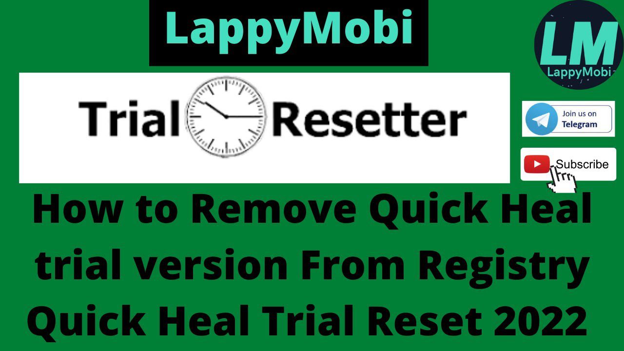 Quick Heal Trial Resetter 2023 For Windows V19.0.0 For Antivirus, Total Security, Internet Security Software Quick Heal Trial Resetter 2023 With Activation Code