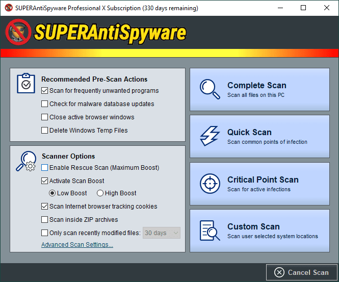 Superantispyware Professional X For Windows V10.0.1274 Best Malware, And Spyware Remover Software Superantispyware Professional X Free Download Full Version