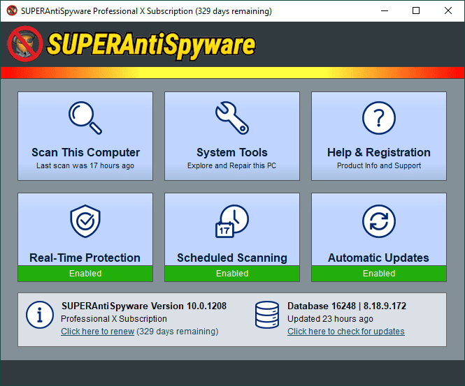 Superantispyware Professional X For Windows V10.0.1274 Best Malware, And Spyware Remover Software Superantispyware Professional X Activation Code