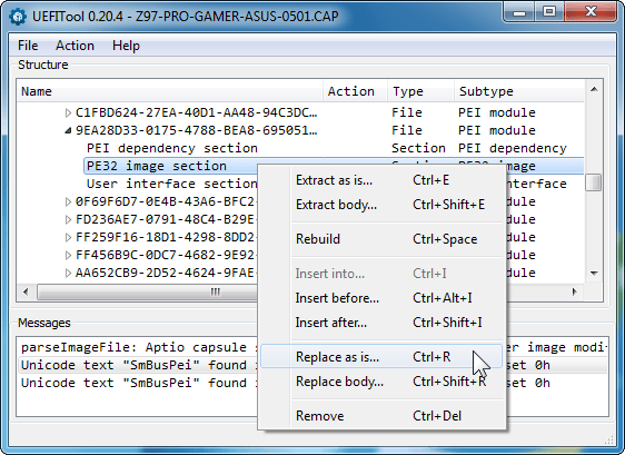 Uefitool A67 For Windows V0.28.0 Best Uefi Firmware Image Viewer And Editor Uefitool A67 Free Download For Windows Free Download