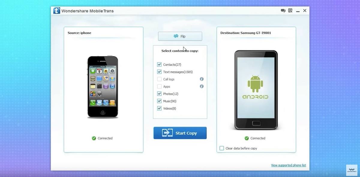 Wondershare Mobiletrans 8 For Windows V8.4.4 One Click Phone To Phone Transfer Software Wondershare Mobiletrans For Windows Free Download Serial Keys