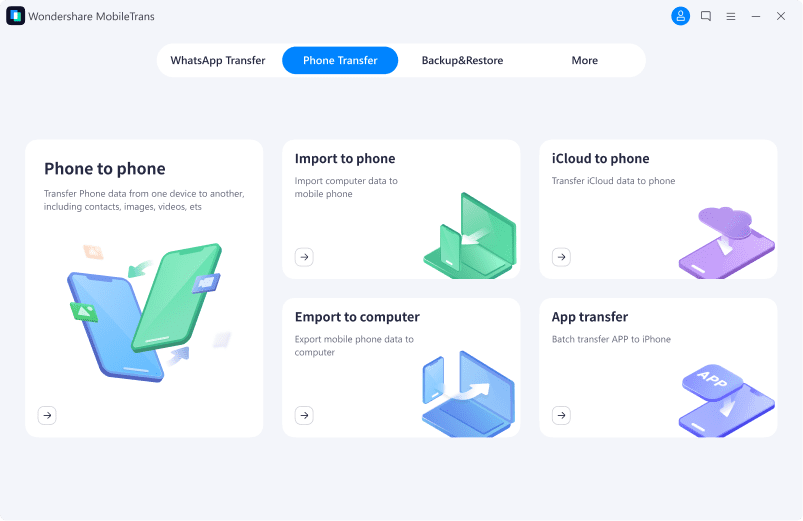 Wondershare Mobiletrans 8 For Windows V8.4.4 One Click Phone To Phone Transfer Software Download Wondershare Mobiletrans Full Version
