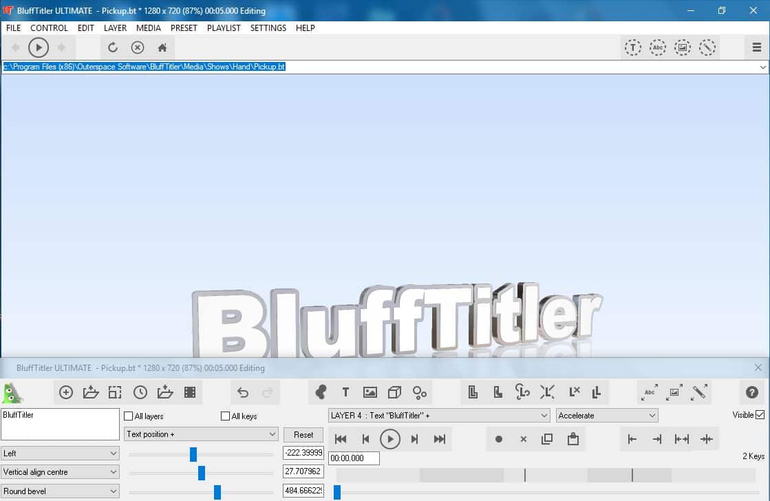 Blufftitler Ultimate Full Version Blufftitler Ultimate / Professional Video Maker Software