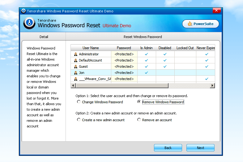 Tenorshare Windows Password Reset Ultimate Full Version Tenorshare Windows Password Recovery Ultimate V7.1.2.3 Windows Password Hacker Software